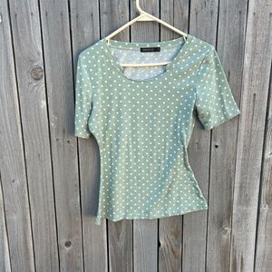 Mikarose blouse tshirt short sleeve polka dot size small